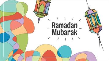 bunt abstrakt horizontal Ramadan Banner vektor