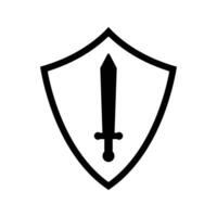 Schild mit Schwert Symbol Vektor