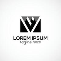 modern v Brief abstrakt Logo Design Konzept isoliert Vektor Vorlage Illustration