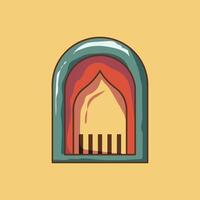 islamic ramadan vektor grafisk illustration av ett islamic fönster. lämplig för islamic nyanserad design behov