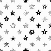 nahtlos Muster von Hand gezeichnet Sterne. vektor