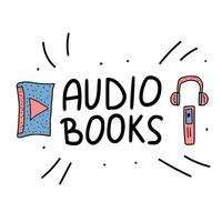 einstellen von Audio- Bücher Symbole. Vektor Illustration.