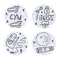 sport aktiviteter symboler. vektor illustration.