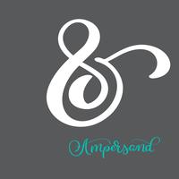 von Hand beschriftetes Schnörkel-Ampersand. Großer Vektorentwurf für Hochzeitseinladungen, Save the Date Karten und anderes stationäres vektor