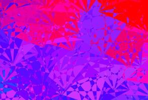 hellblauer, roter Vektorhintergrund mit chaotischen Formen. vektor