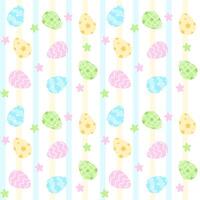 Ostern nahtlos Muster, Frühling Muster mit Ostern Eier und Streifen Hintergrund, Pastell- bunt zum Design, Papier wickeln, Karte vektor