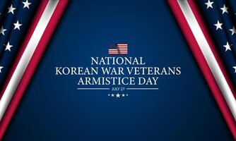 National Koreanisch Krieg Veteranen Waffenstillstand Tag Juli 27 Hintergrund Vektor Illustration