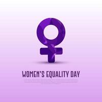 nationell kvinnors jämlikhet dag augusti 26 bakgrund vektor illustration