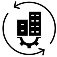 Backup Infrastruktur Symbol Vektor Illustration