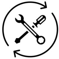Wiederherstellung Werkzeuge Symbol Vektor Illustration
