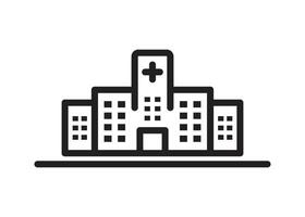 sjukhus ikon linje design mall isolerat vektor