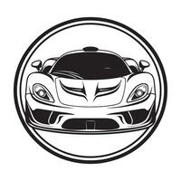 Sport Auto Kreis Emblem Logo Vektor Illustration