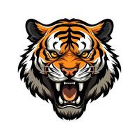 tiger huvud logotyp vektor