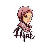 hijab logotyp vektor