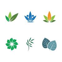 grön blad logotyp vektor element symbol mall