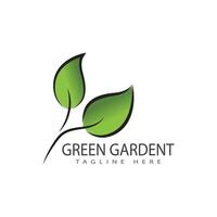 grön blad logotyp vektor mall element symbol design