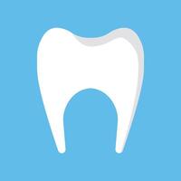 Vektor Zahn Symbol isoliert auf Blau Hintergrund