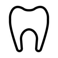 schwarz Vektor Zahn Symbol isoliert auf Weiß Hintergrund