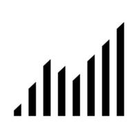 schwarz Vektor Graph Symbol isoliert auf Weiß Hintergrund
