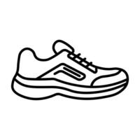 schwarz Vektor Sneaker Symbol isoliert auf Weiß Hintergrund