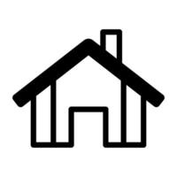 schwarz Vektor Haus Symbol isoliert auf Weiß Hintergrund