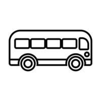 svart vektor buss ikon isolerat på vit bakgrund