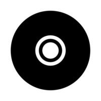 schwarz Vektor CD Symbol isoliert auf Weiß Hintergrund