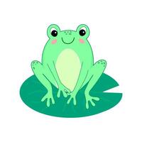 Hand gezeichnet Frosch Karikatur Illustration vektor