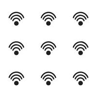 en svart silhuett wiFi symbol vektor