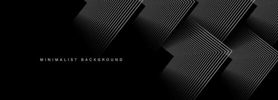 abstrakt schwarz modern Hintergrund mit dynamisch geometrisch Formen. Vektor