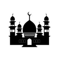 Moschee Silhouette Gebäude islamisch Religion Vektor Symbol Element