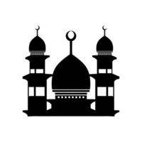 Moschee Silhouette Gebäude islamisch Religion Vektor Symbol Element