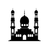 Moschee Silhouette Gebäude islamisch Religion Vektor Symbol Element