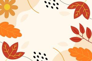 Hand gezeichnet Blätter Herbst eben Design Illustration Vektor Hintergrund Vorlage