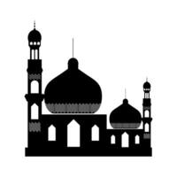 moské silhuett byggnad islamic religion vektor ikon element