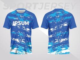 Blau abstrakt Hintergrund und Muster zum Sport Jersey Vorlage vektor
