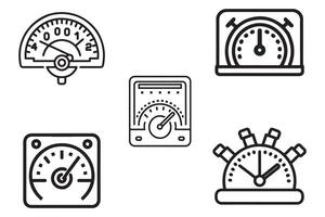 Zuhause Effizienz Hydrometer Gliederung Vektor auf Weiß Hintergrund Illustration