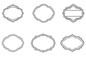 dekorativ linear Frames einstellen Vektor Design Illustration