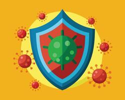 vektor vakt grön skydda ikon antivirus på en vit bakgrund vektor illustration