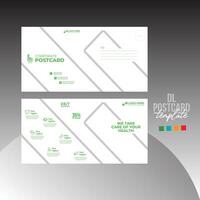 grön färgad vektor vykort design