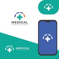 kreativ modern medicinsk logotyp design. vektor