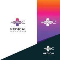 kreativ modern medicinsk logotyp design. vektor