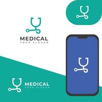 kreativ modern medicinsk logotyp design. vektor