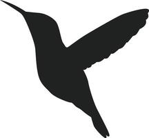 Silhouette von Kolibri fliegend Illustration vektor