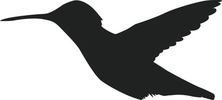 Silhouette von Kolibri fliegend Illustration vektor