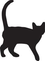 Silhouette von ein Katze voll Körper Illustration vektor