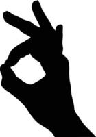 Silhouette von Hand Pose Illustration vektor