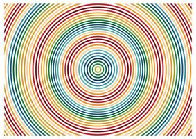 Regenbogen kreisförmig Linien Vektor zum Hintergrund Design, Flugblatt, Broschüre, Broschüre, Banner.