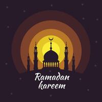 Ramadhan eid fitr logotyp bakgrund vektor illustration. perfekt för hälsning kort posters och banderoller