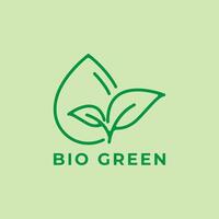 bio Grün Logo Umgebung Ökologie Natur Design Vektor minimalistisch Illustration